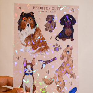 STICKER PERRITOS CUTE