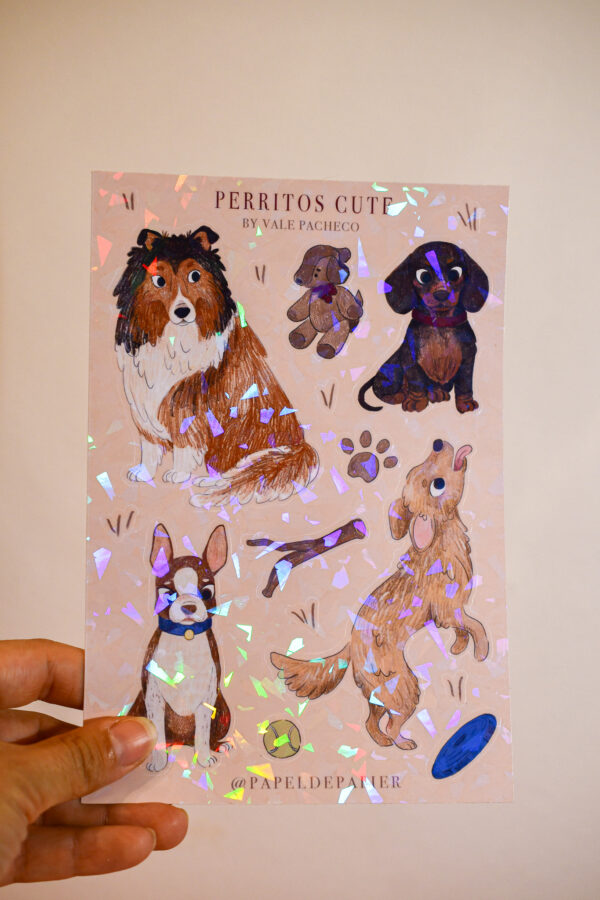 STICKER PERRITOS CUTE - Imagen 1