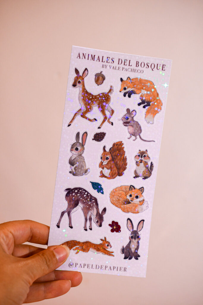 STICKER PEQUEÑO ANIMALES DEL BOSQUE
