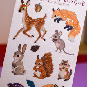 STICKER PEQUEÑO ANIMALES DEL BOSQUE