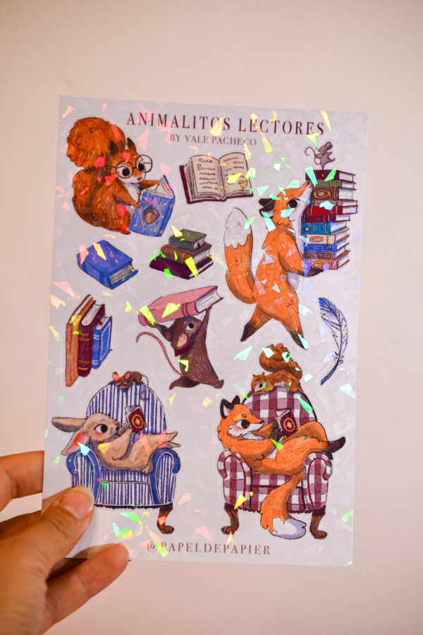 STICKER ANIMALITOS LECTORES - Imagen 1
