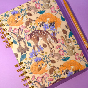 LIBRETA A5 ANIMALITOS DEL BOSQUE CREMA