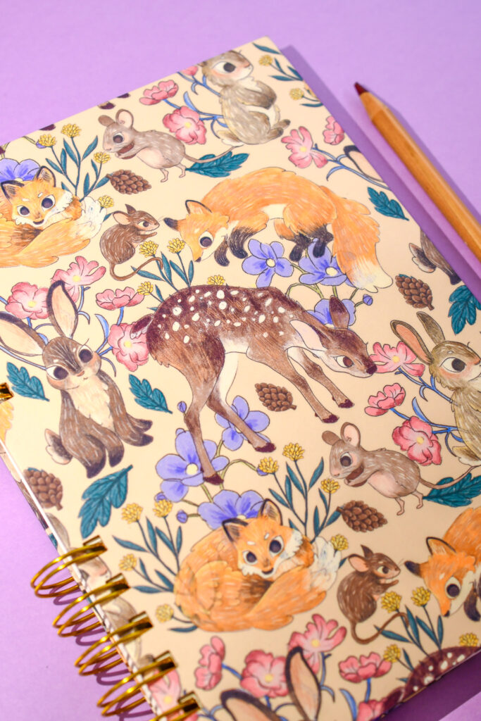 LIBRETA A5 ANIMALITOS DEL BOSQUE CREMA