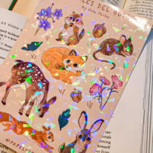 STICKER ANIMALES DEL BOSQUE ZORRO DURMIENDO - Imagen 5