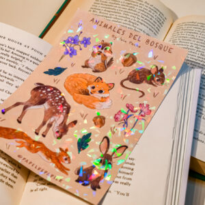 STICKER ANIMALES DEL BOSQUE ZORRO DURMIENDO