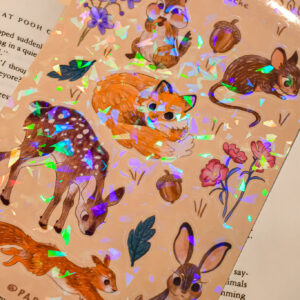 STICKER ANIMALES DEL BOSQUE ZORRO DURMIENDO - Imagen 4