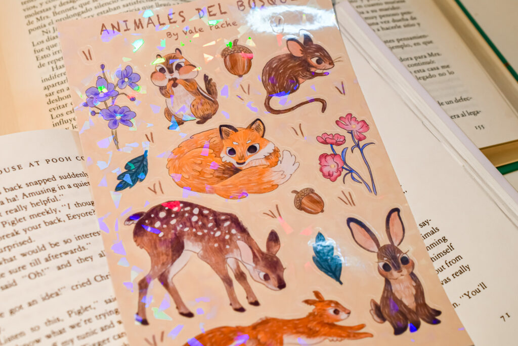 STICKER ANIMALES DEL BOSQUE ZORRO DURMIENDO