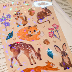 STICKER ANIMALES DEL BOSQUE ZORRO DURMIENDO - Imagen 3