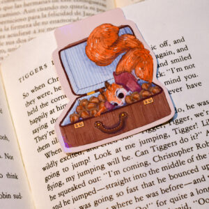 MARCAPAGINAS MAGENTICO ARDILLA EN MALETA - Imagen 2