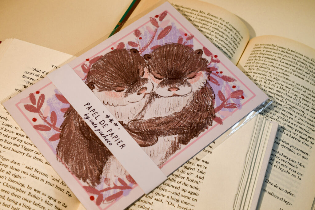 TARJETA ABRAZO DE NUTRIA