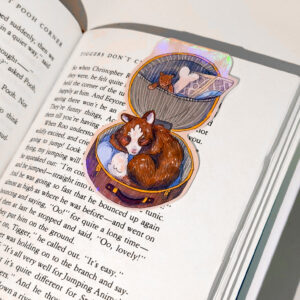 MARCAPAGINAS MAGENTICO PERRITO EN MALETA - Imagen 2