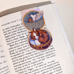 MARCAPAGINAS MAGENTICO PERRITO EN MALETA - Imagen 3