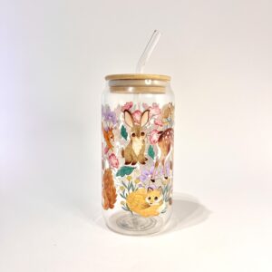 VASO ANIMALITOS DEL BOSQUE FLORIDO - Imagen 3