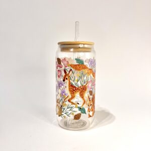 VASO ANIMALITOS DEL BOSQUE FLORIDO - Imagen 5