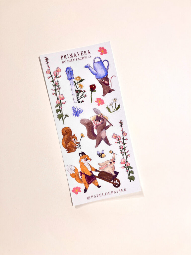 STICKER PEQUEÑO LLEGO LA PRIMAVERA