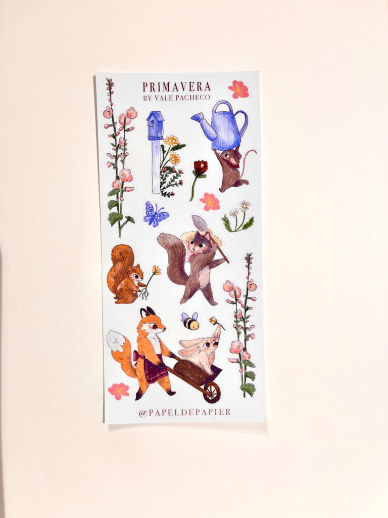 STICKER PEQUEÑO LLEGO LA PRIMAVERA