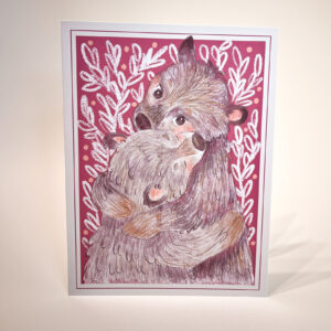 TARJETA ABRAZO DE OSO OSCURA - Imagen 3