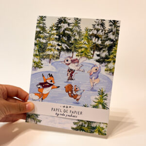 TARJETA NAVIDAD SOBRE HIELO