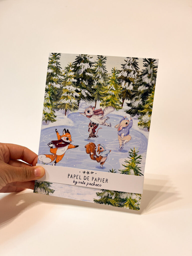 TARJETA NAVIDAD SOBRE HIELO