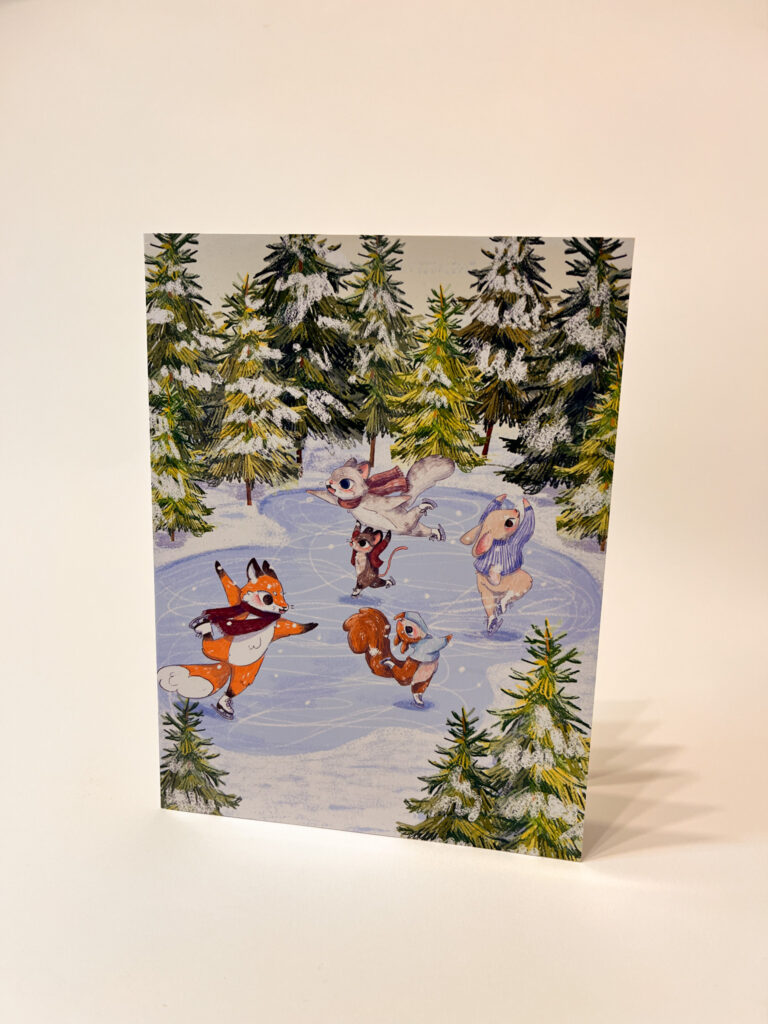 TARJETA NAVIDAD SOBRE HIELO