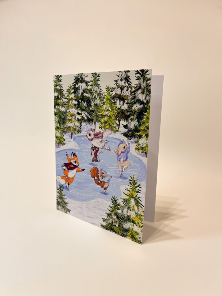 TARJETA NAVIDAD SOBRE HIELO