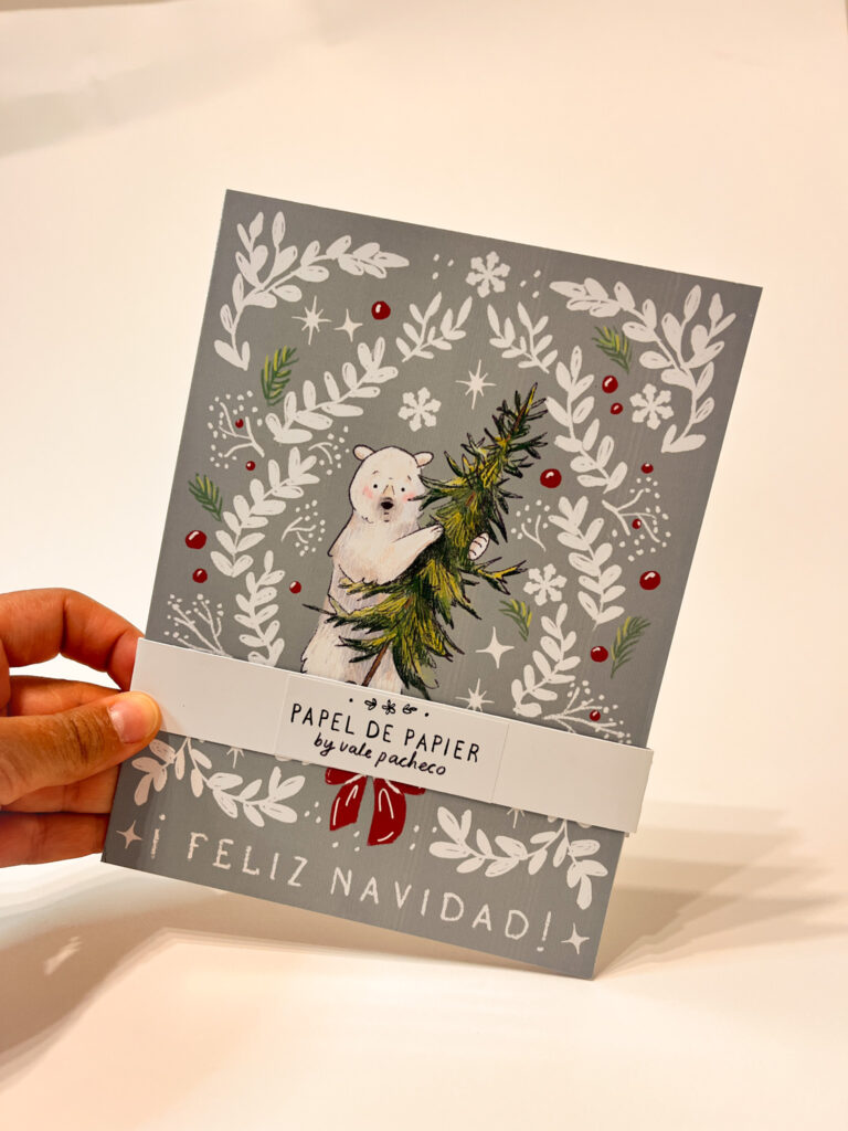 TARJETA NAVIDAD OSITO POLAR