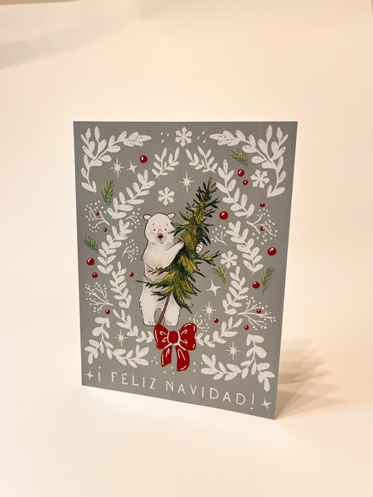 TARJETA NAVIDAD OSITO POLAR