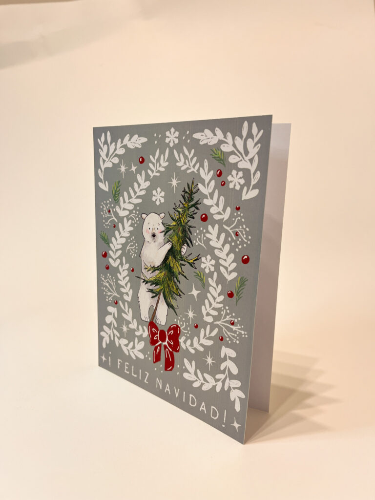 TARJETA NAVIDAD OSITO POLAR
