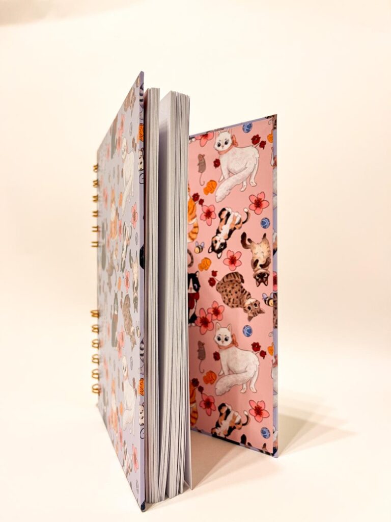 LIBRETA GATITOS CELESTE