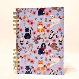 LIBRETA GATITOS CELESTE