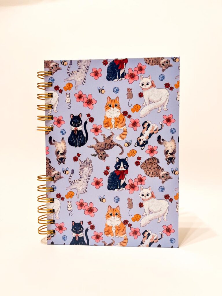 LIBRETA GATITOS CELESTE