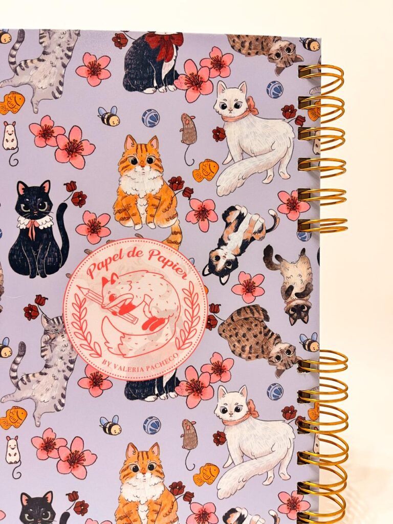 LIBRETA GATITOS CELESTE