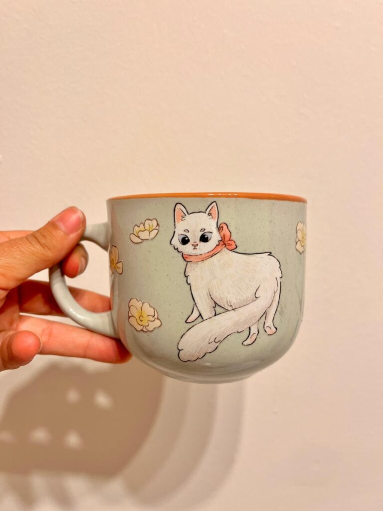 TAZA GATO BLANCO