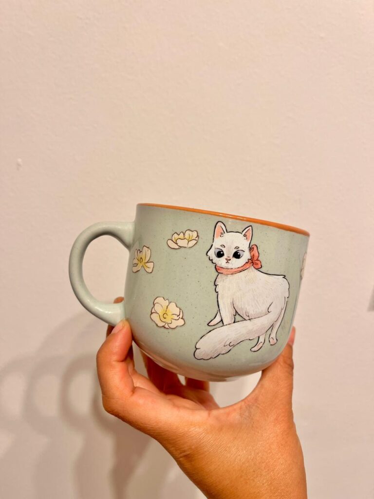 TAZA GATO BLANCO