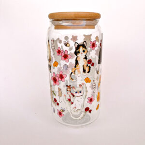 VASO GATITOS CON FLORES - Imagen 5