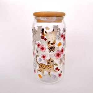 VASO GATITOS CON FLORES - Imagen 3