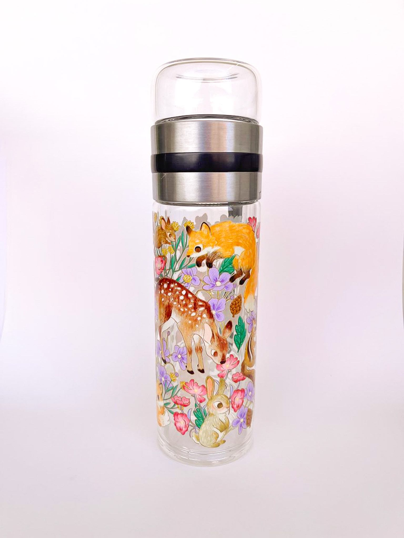 BOTELLA DE VIDRIO PARA TE: ANIMALITOS DEL BOSQUE - Imagen 1