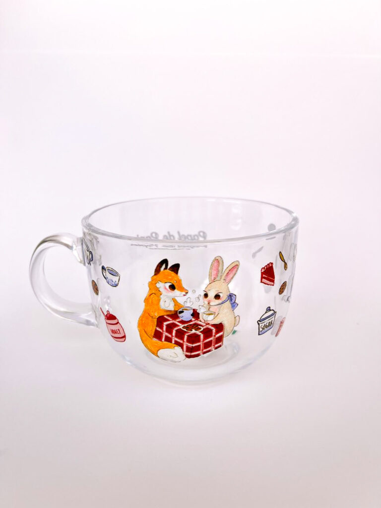TAZA ZORRO Y CONEJO TEA TIME