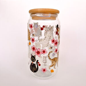 VASO GATITOS CON FLORES - Imagen 2