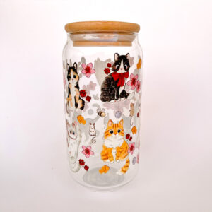 VASO GATITOS CON FLORES - Imagen 4
