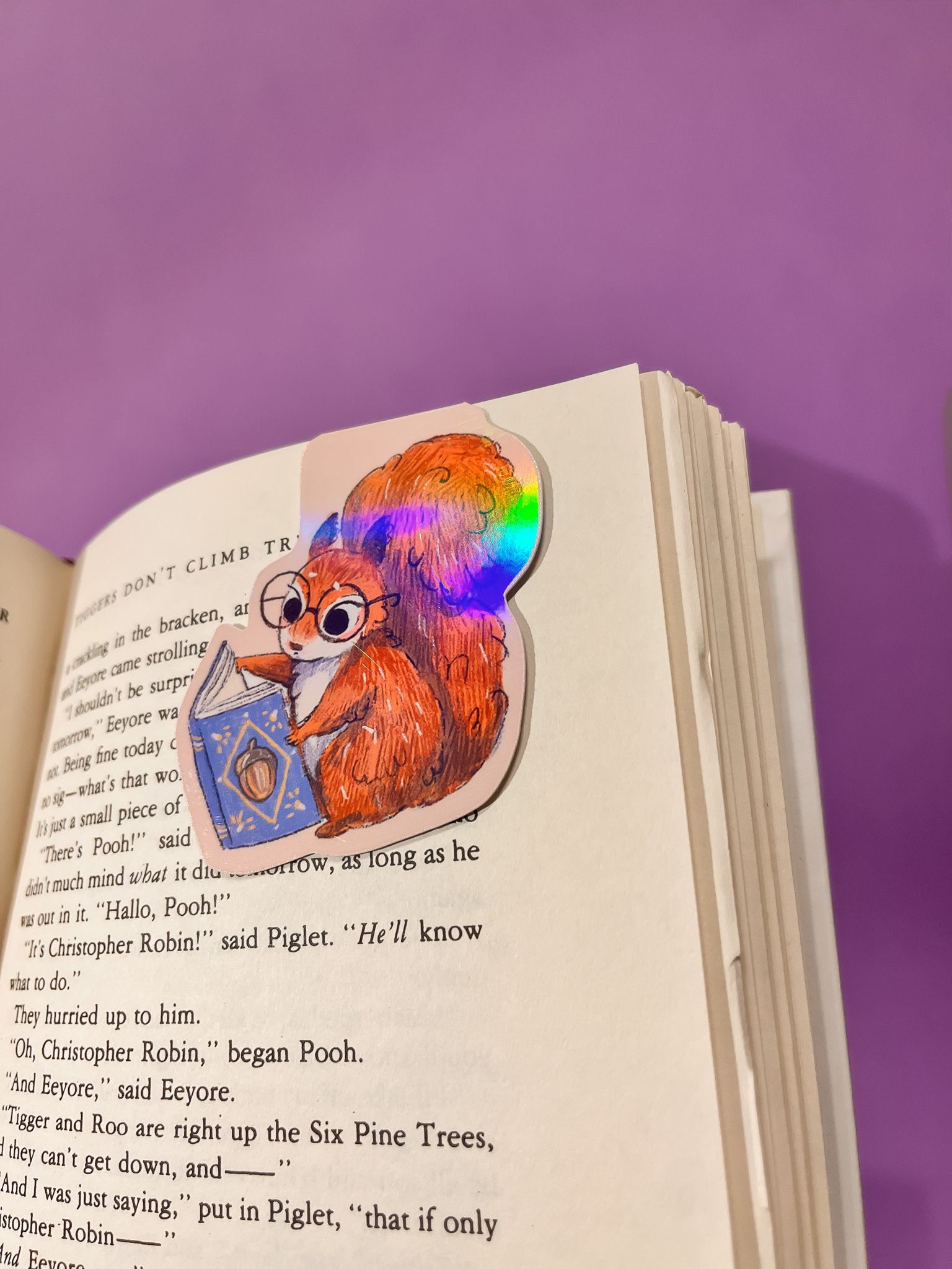 MARCAPAGINAS MAGENTICO ARDILLITA LECTORA - Imagen 1