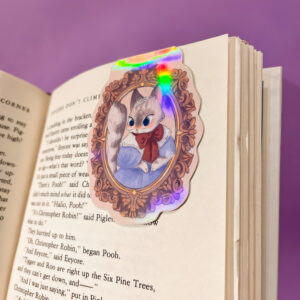 MARCAPAGINAS MAGENTICO GATITA ELEGANTE