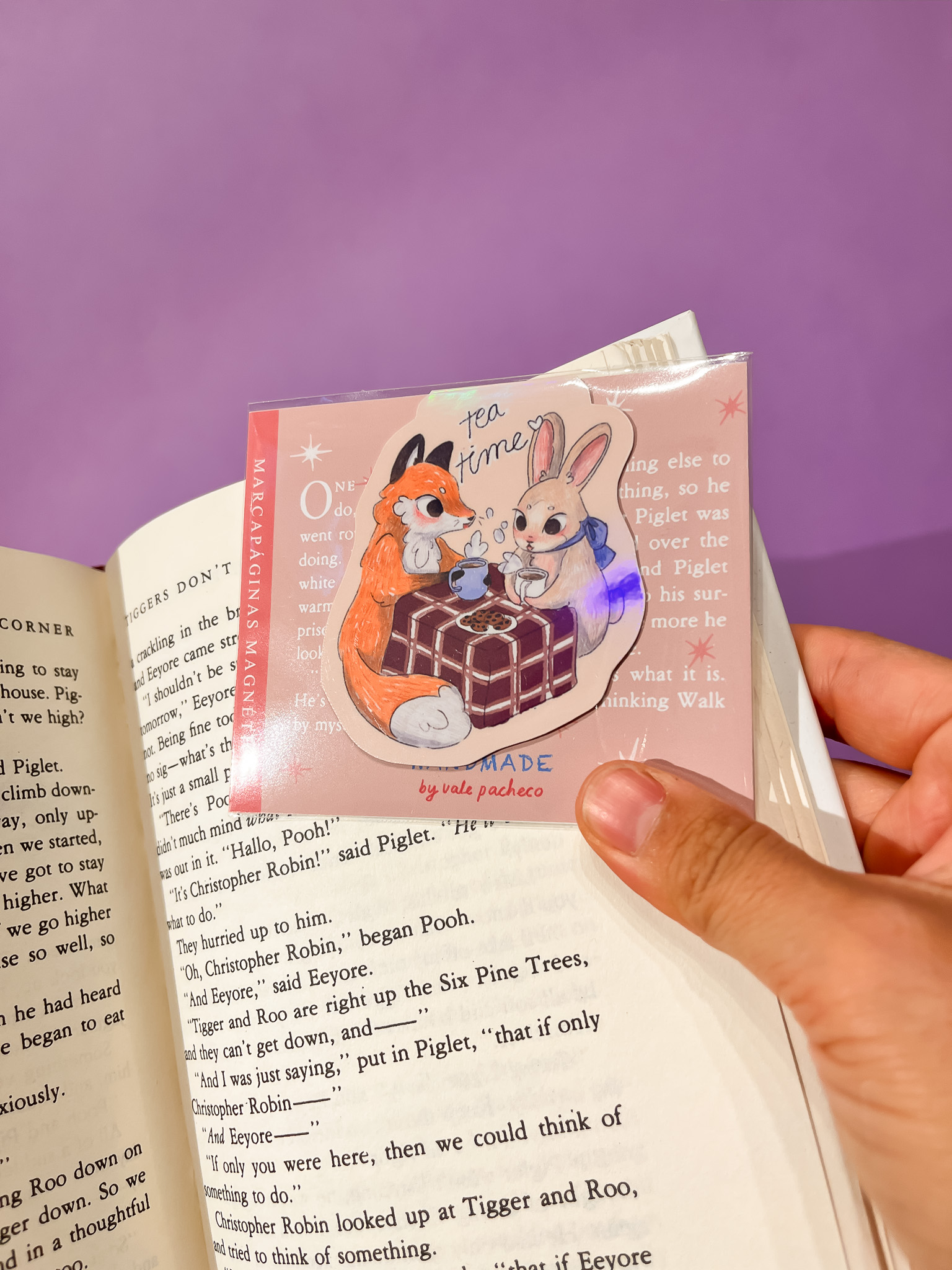 MARCAPAGINAS MAGENTICO TEA TIME - Imagen 2