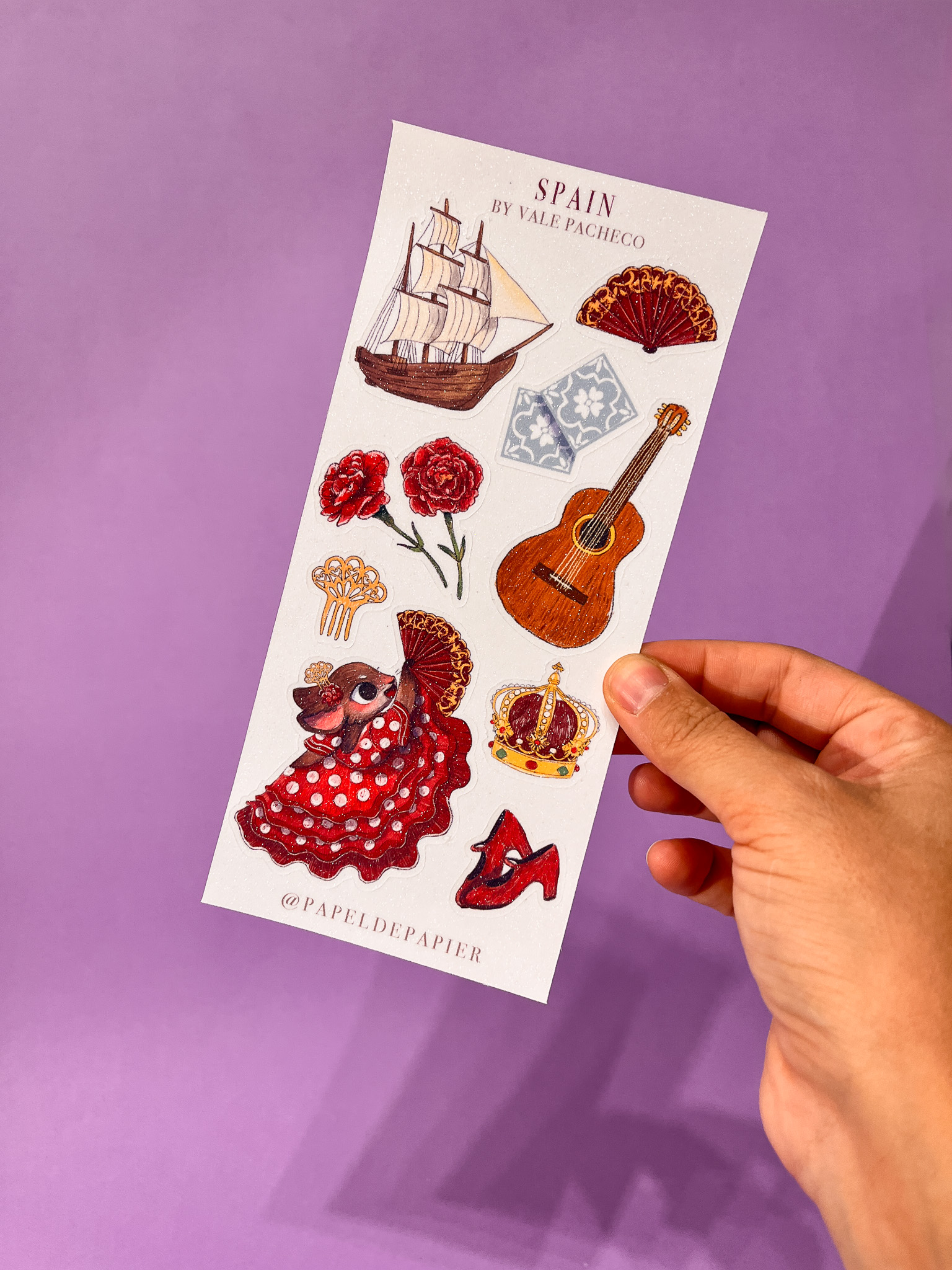 STICKER PEQUEÑO SPAIN - Imagen 1