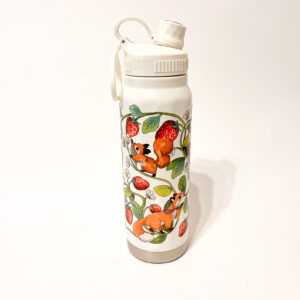 BOTELLA TERMICA BLANCA: FRUTILLA