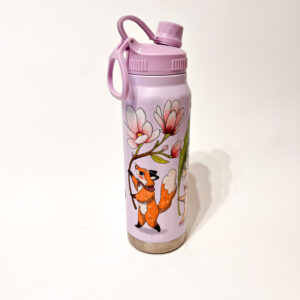 BOTELLA TERMICA LILA: FLORES - Imagen 2