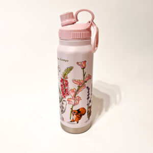 BOTELLA TERMICA ROSA: FLORES - Imagen 5