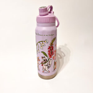 BOTELLA TERMICA LILA: FLORES - Imagen 3