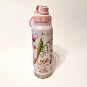 BOTELLA TERMICA ROSA: FLORES - Imagen 4