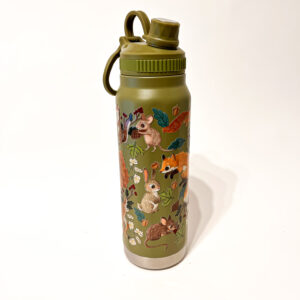 BOTELLA TERMICA VERDE: ANIMALES DEL BOSQUE - Imagen 4